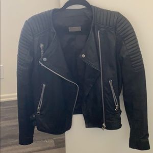 Leather moto jacket
